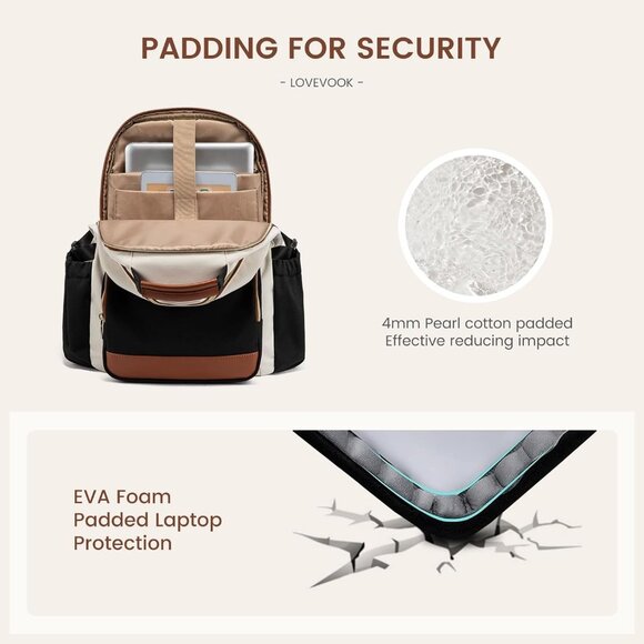 Waterproof Work and Business Backpack Large Capacity 15.6 Inch Laptop Bag - Picture 4 of 7